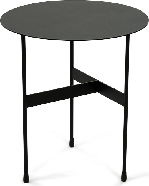 Udendørs Sidebord Spinder Design Mira Mat Sort Stål ø45   H50 Cm