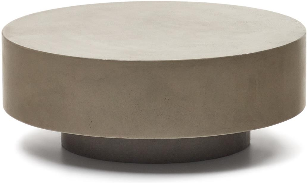 Udendørs Sofabord Kaffebord Kave Home Garbet Cement Grå 80 80 30 Cm