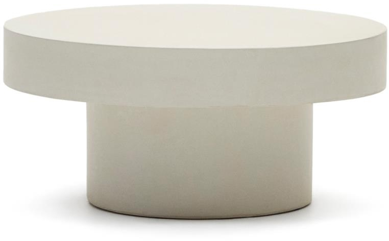 Udendørs Sofabord Kave Home Aiguablava Cement Hvid 66x66x30 Cm