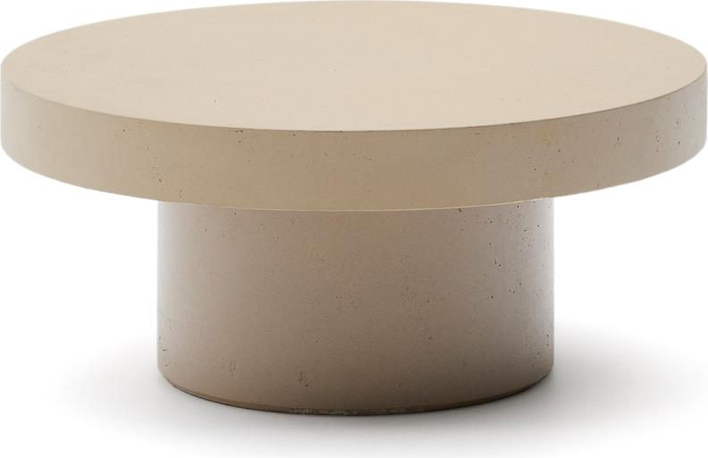 Udendørs Sofabord Kave Home Aiguablava – Beige Ø66 cm