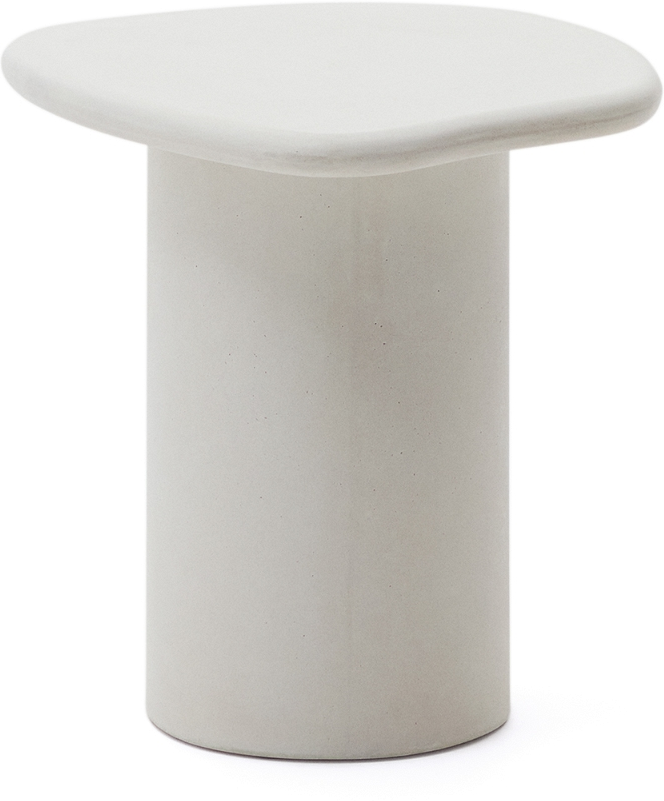 Udendørs Sofabord Kave Home Macarella 48x47x46 Cm Hvid Fibercement