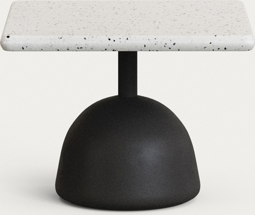 Udendørs Sofabord Kave Home Saura Hvid Terrazzo 48x48 cm