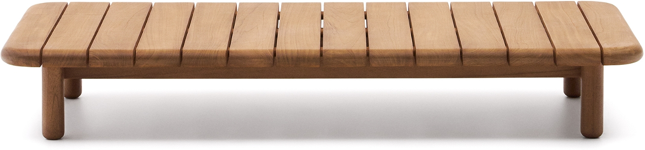 Udendørs Sofabord Kave Home Turqueta Massivt Teak 140ã 70 Cm Fsc-certificeret