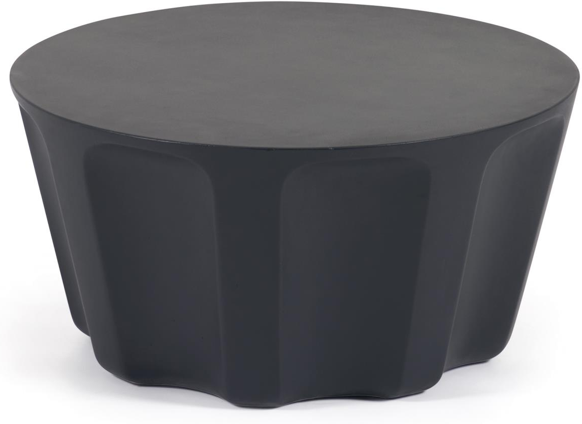 Udendørs Sofabord Kave Home Vilandra Sort Cement H30x60x60 Cm