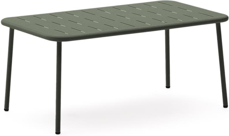 Udendørs Sofabord Kave Home Zivia Galvaniseret Stål Mørkegrøn 90x50 Cm