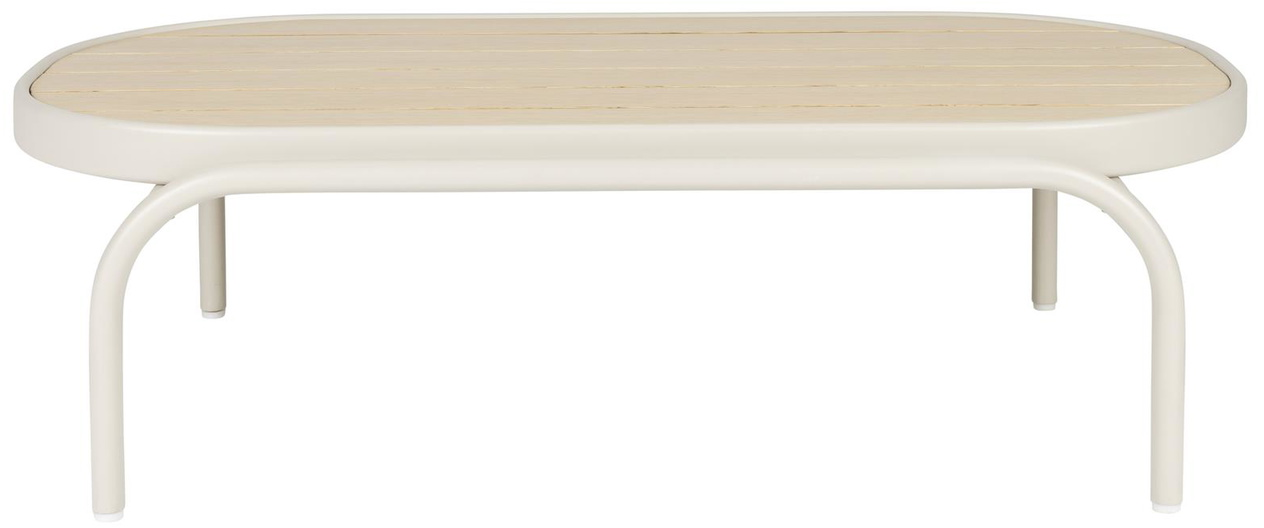 Udendørs Sofabord Zuiver Vista Perlemor Aluminium Ovalt Stilrent Design 110ã 62 5ã 32 Cm Vejrbestandigt Havemøbel