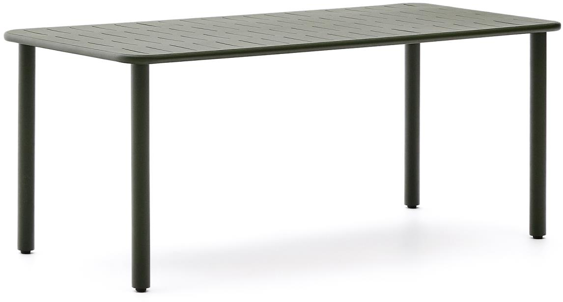Udendørs Spisebord i Galvaniseret Stål - Mørkegrøn 180x90 cm
