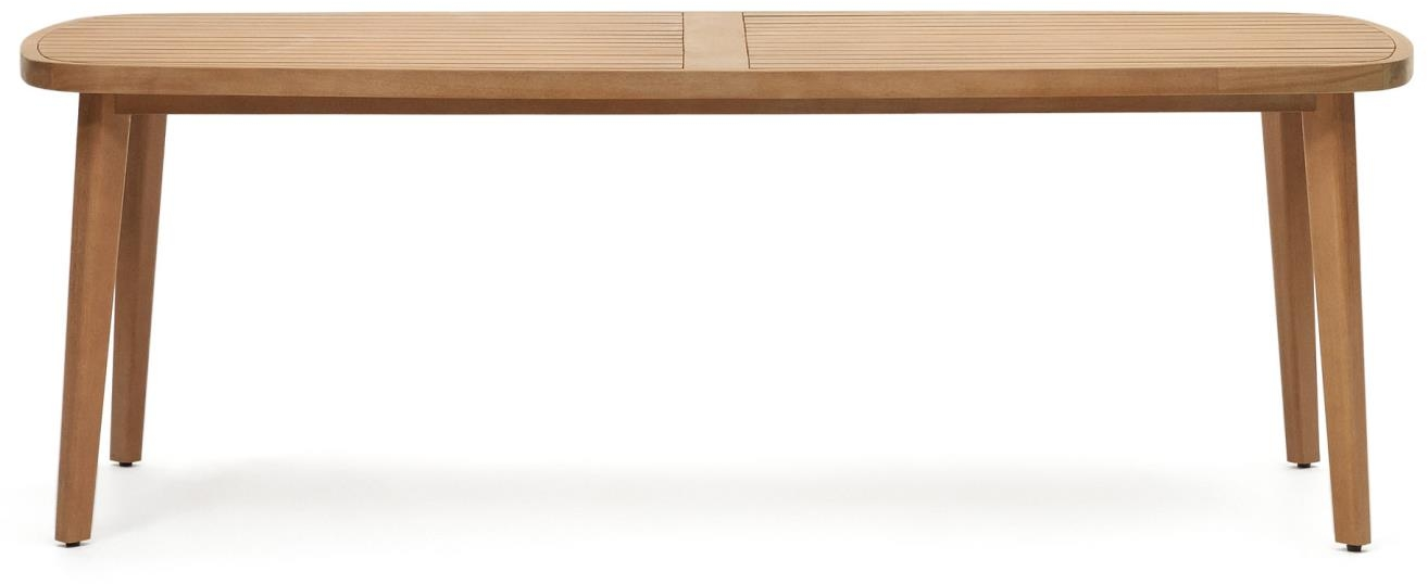 Udendørs Spisebord Kave Home Maset Fscâ Massivt Eukalyptustræ Natur 100x225 Cm