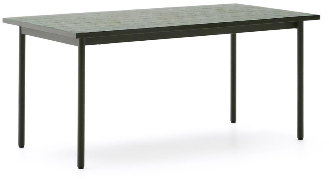 Udendørs Spisebord Terrassebord Kave Home Maurina 182ã 91ã 76 Cm Grøn