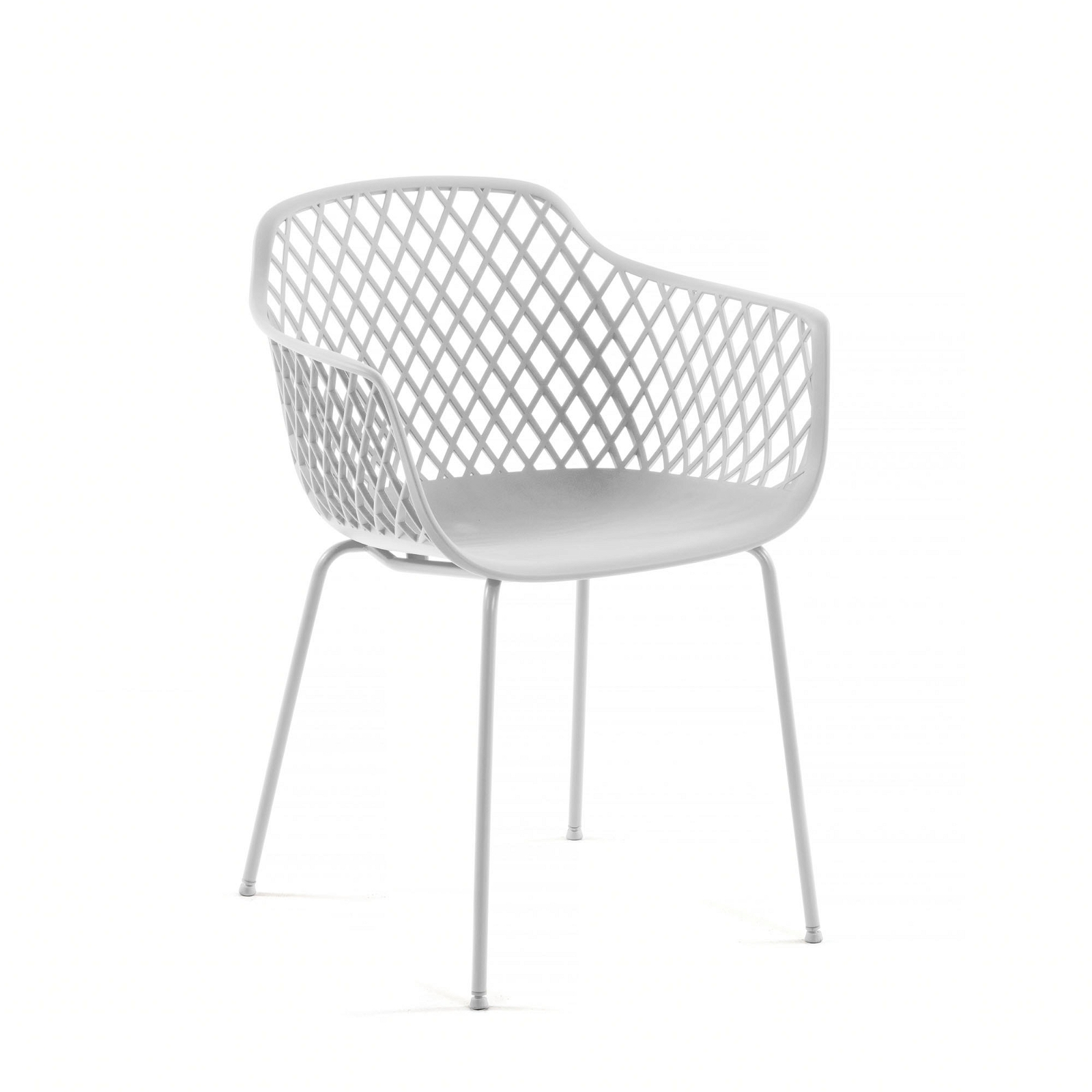 Udendørs Spisebordsstol Havestol Kave Home Quinn Hvid H80ã B55ã L60 Cm