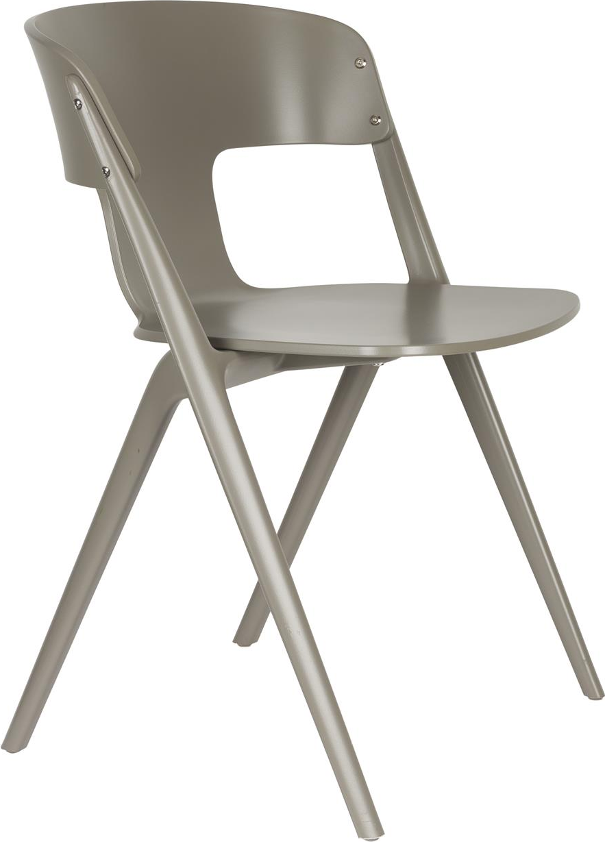 Udendørs Spisebordsstol Havestol Zuiver Horizon Stengrå Polypropylenplast 75x57 5x52   Cm