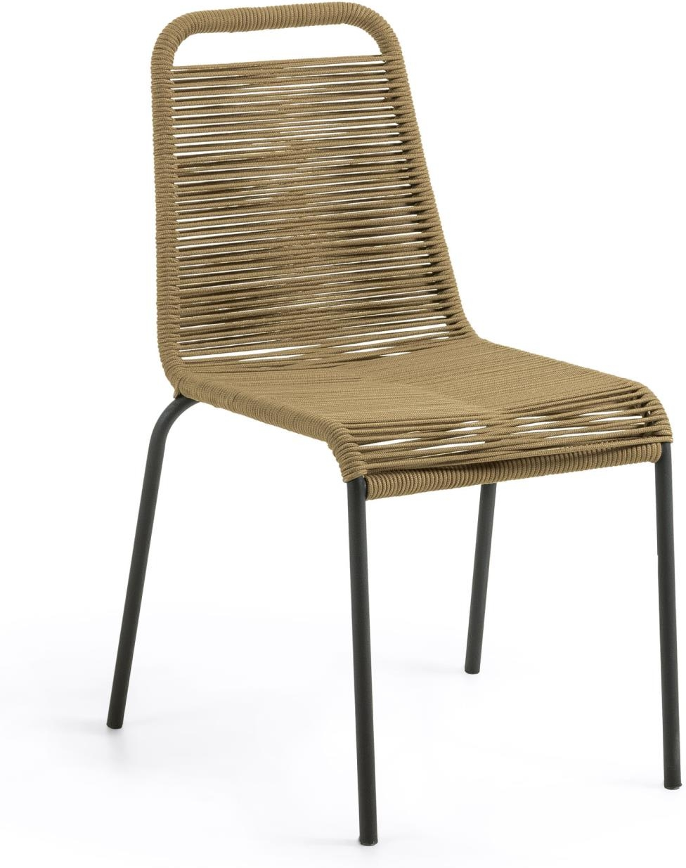 Udendørs Spisebordsstol Kave Home Lambton Brun Sort H84   B49   D59 Cm