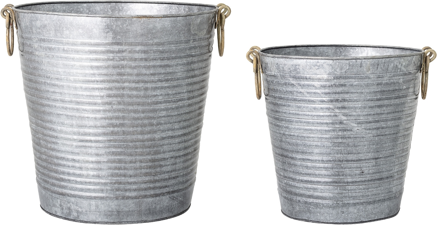 Elegant Grå Metal Urtepotter til Haven - Bloomingville