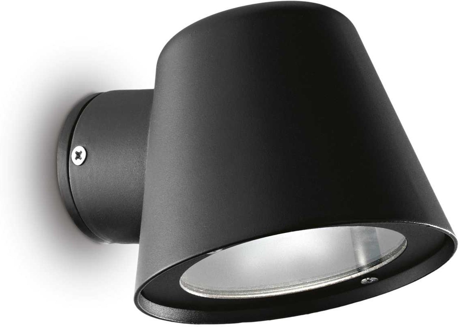 Udendørs Væglampe Ideal Lux Gas Sort Pulverlakeret Aluminium Ip43 Gu10 H9 5ã B11 5ã L15 Cm