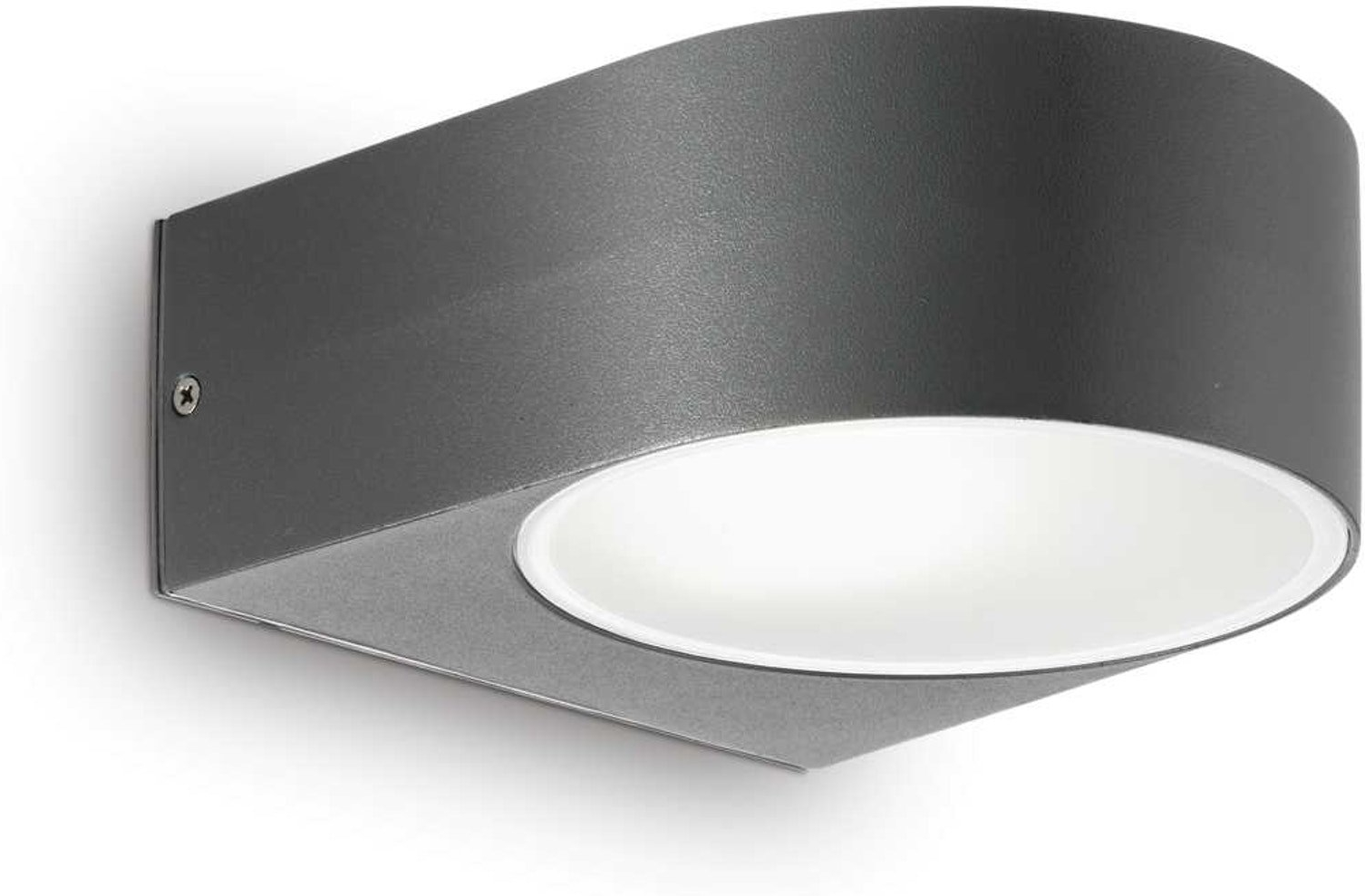 Udendørs Væglampe Ideal Lux Iko   Antracit Pulverlakeret Aluminium 19x14x7 Cm