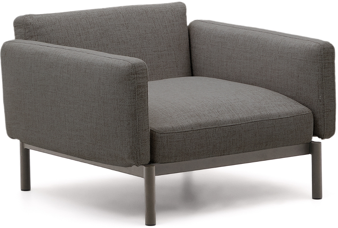 Udendørs  -personers Loungesofa Kave Home Sorells Grafit Aluminium H73ã B113ã L115 Cm