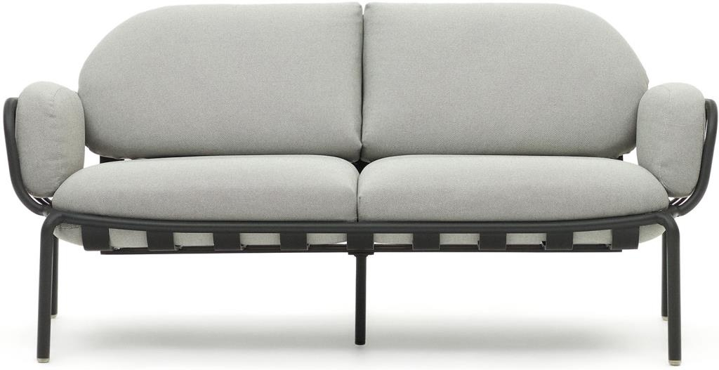 Udendørs -personers Sofa Kave Home Joncols Grå Aluminium Moderne Nordisk Stil