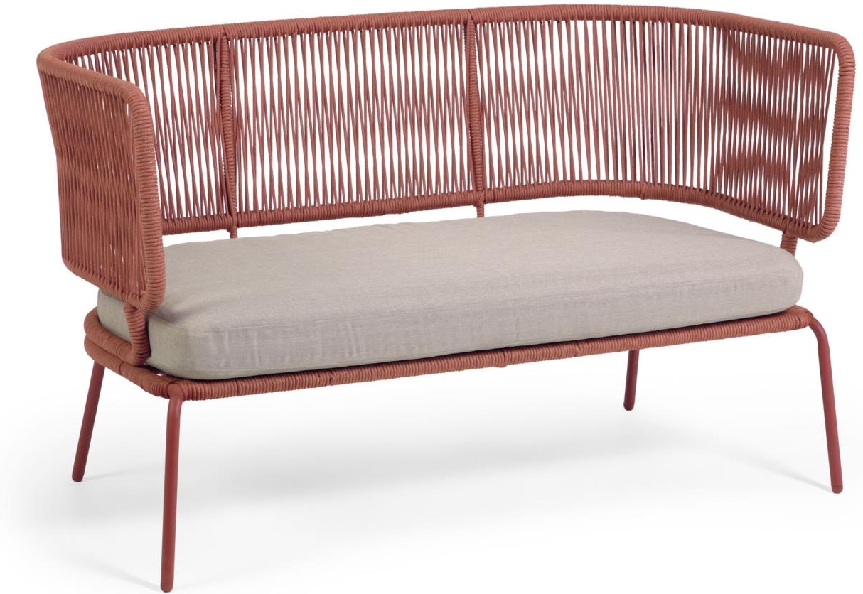 Nordisk 2-personers lyserød udendørs sofa fra Kave Home