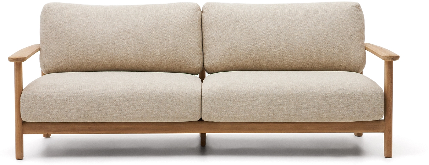 Udendørs -personers Sofa Kave Home Tirant Fsc-teaktræ H76xb96xl212 Cm