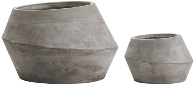 Urtepotte House Doctor Mysa ø37   H24 Cm Cement Natur