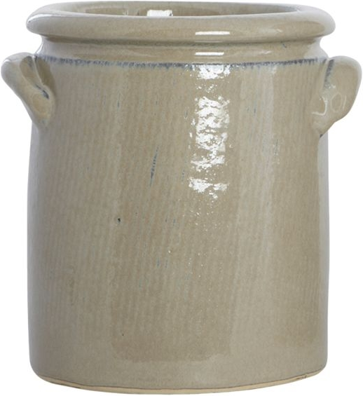 Urtepotte House Doctor Pottery   Sandfarvet Glasur ø14   H15 Cm