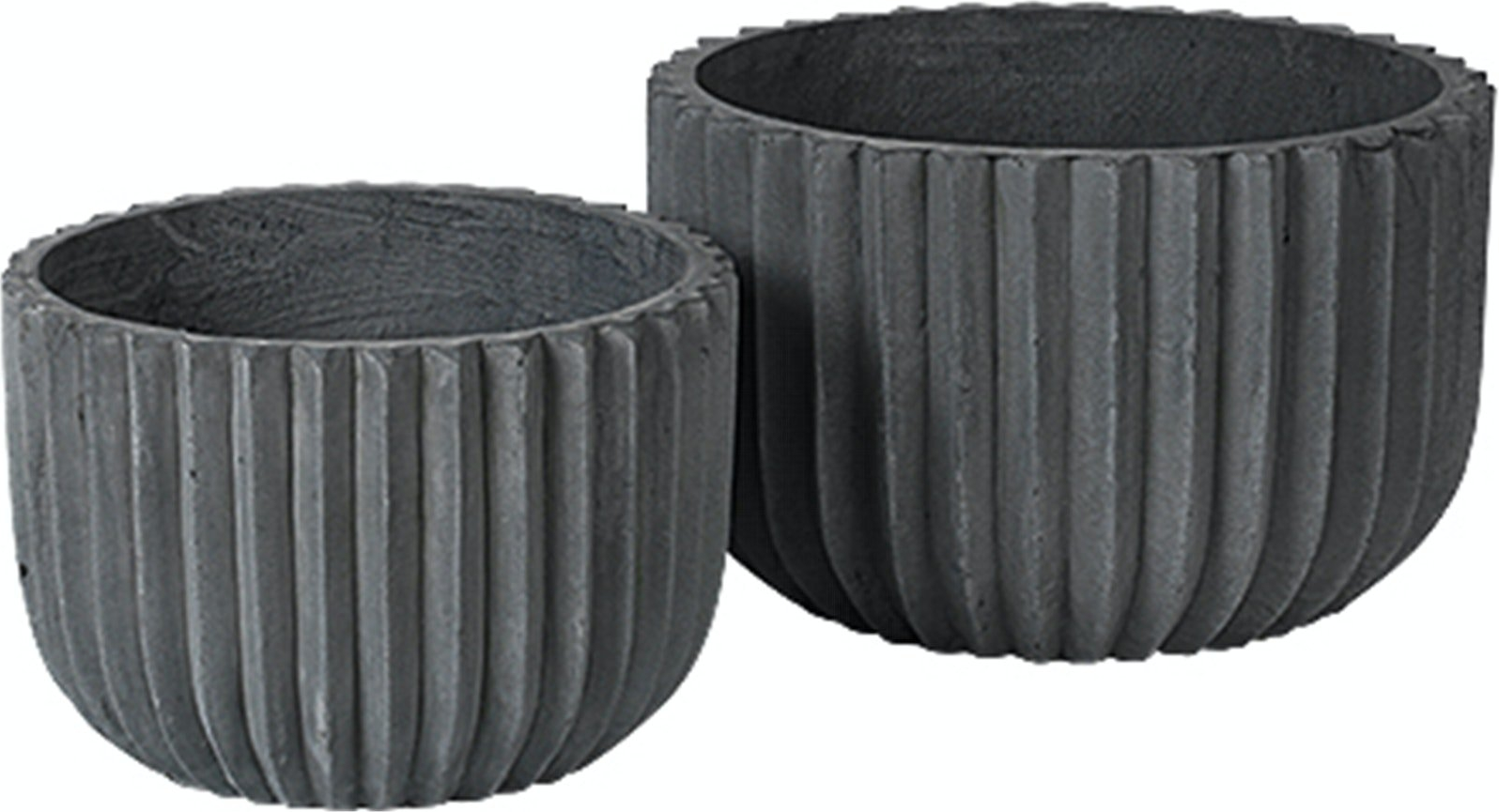 Elegant Sort Urtepotte i Fibercement fra Broste Copenhagen