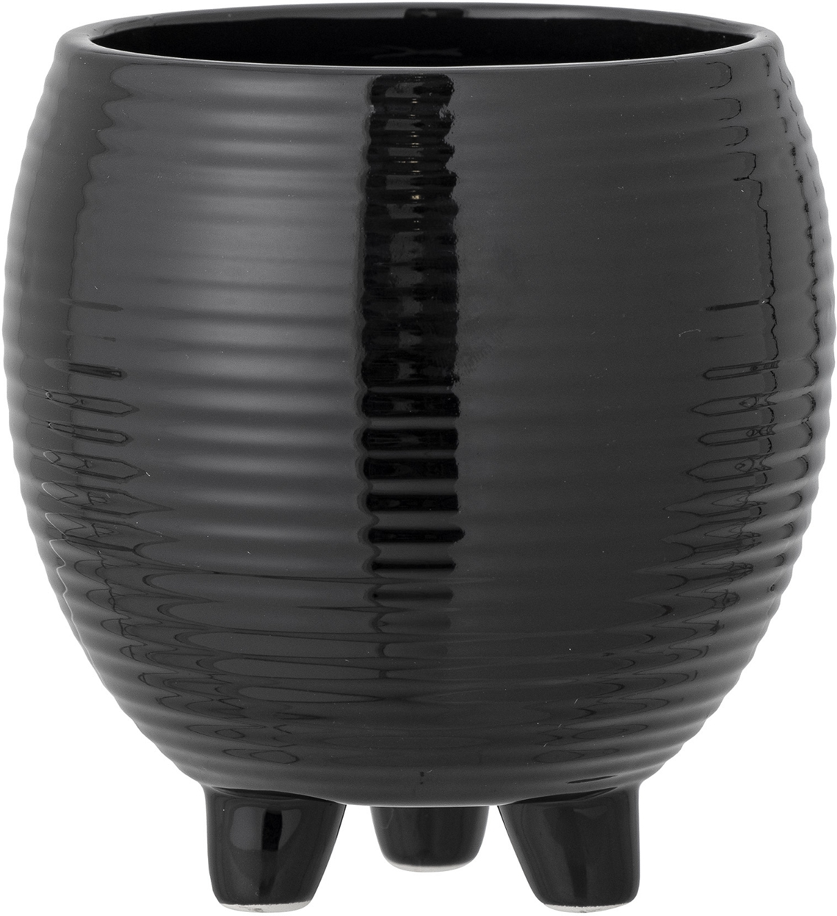 Urtepotteskjuler Bloomingville Arnel ø13 5ã 14 Cm Sort Keramik Med Fødder