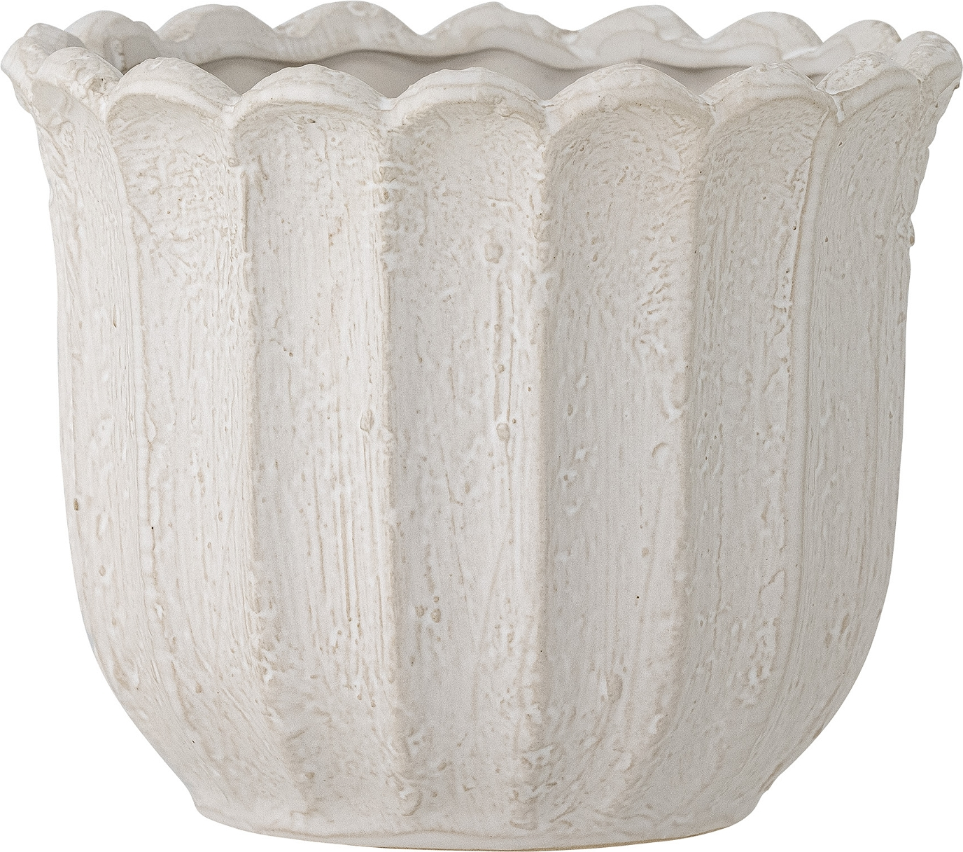 Urtepotteskjuler Bloomingville Chaca ø15     H13 Cm Hvid Stentøj