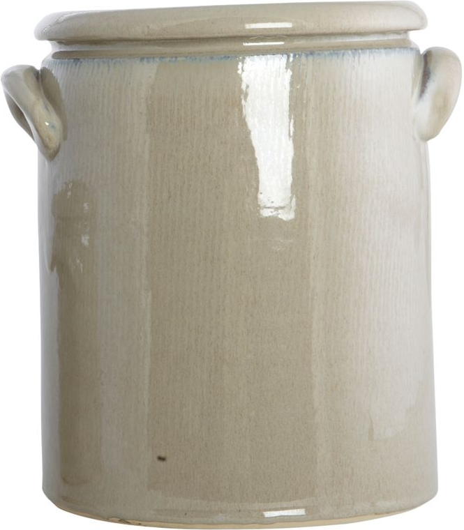 Urtepotteskjuler House Doctor Pottery   Sand ø22ã H24 Cm Hvid Ler