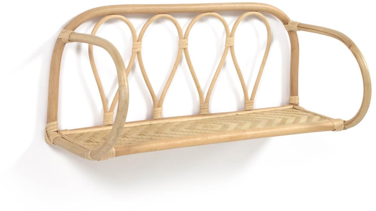 Væghylde Kave Home Nyarai   Håndflettet Rattan Natur 25   58 Cm