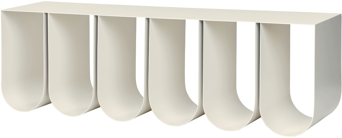 Elegant Beige Væghylde i Pulverlakeret Stål - 84 cm