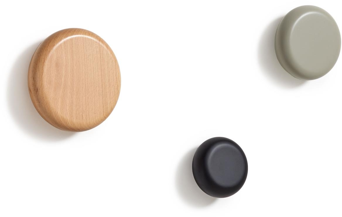 Vægkroge   Stk Kave Home Nadue Massivt Bøgetræ Multicolor ø5-10 Cm