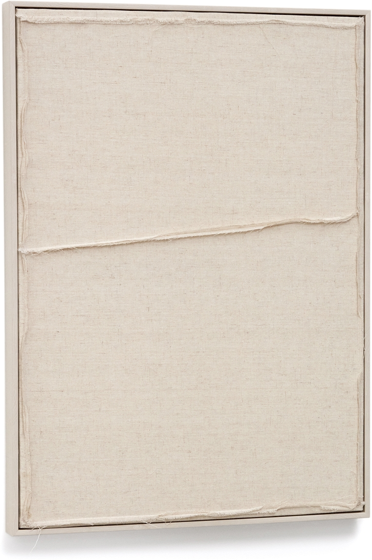 Vægkunst   Ramme Kave Home Maha Deio 72x52 Cm Beige   Minimalistisk Lærred   Fyrretræ Vægdekoration
