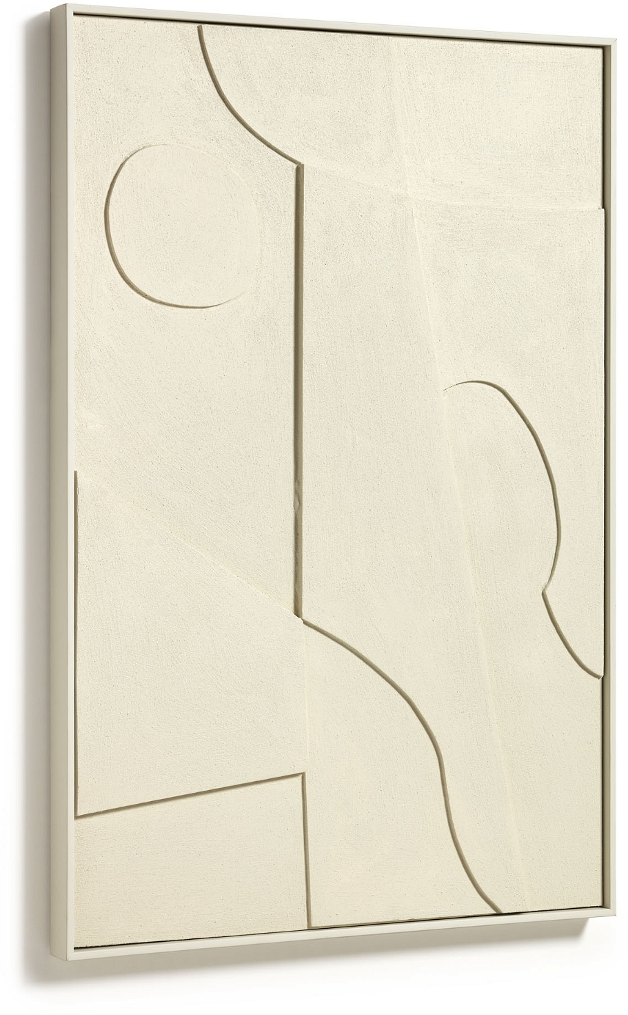 Vægkunst i Ramme – Kave Home Talin, Abstrakt Beige Design