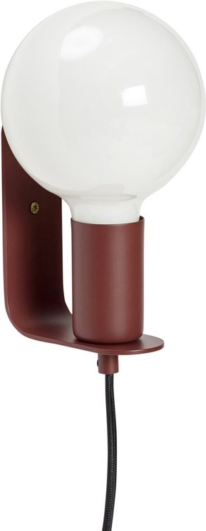 Væglampe Hübsch Expo Rød Metal Indendørslampe H15xb5xl11 Cm E27