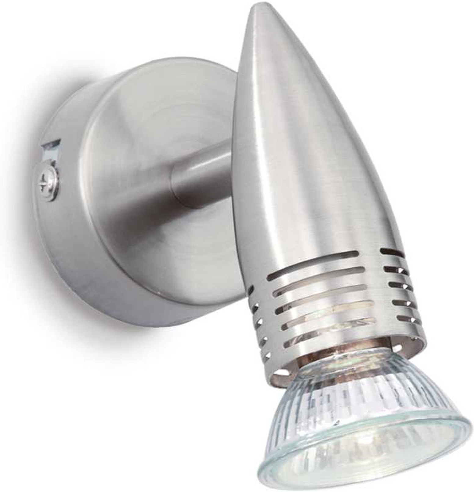 Væglampe Ideal Lux Alfa Satin Nikkel Justerbar Reflekterende Metal Gu10 Ip20