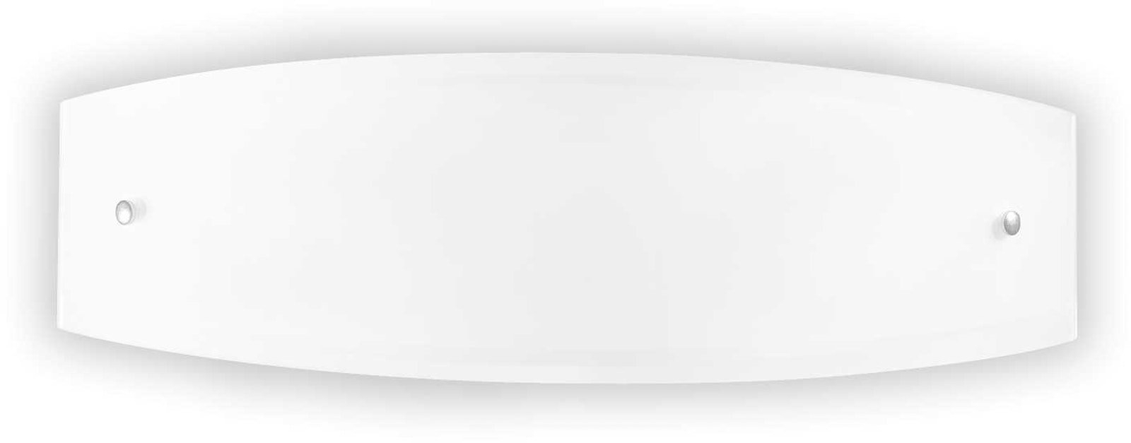 Væglampe Ideal Lux Ali 45x14x9 Cm Hvid Syreætset Glas Med Krom Glasholdere E27