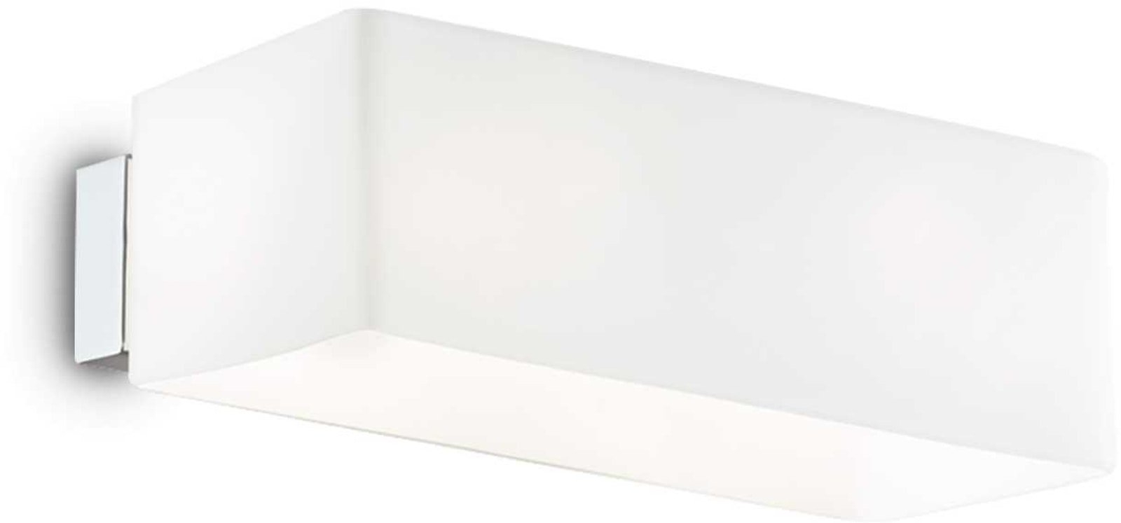 Elegant Væglampe i Hvid Metal og Glas fra Ideal Lux