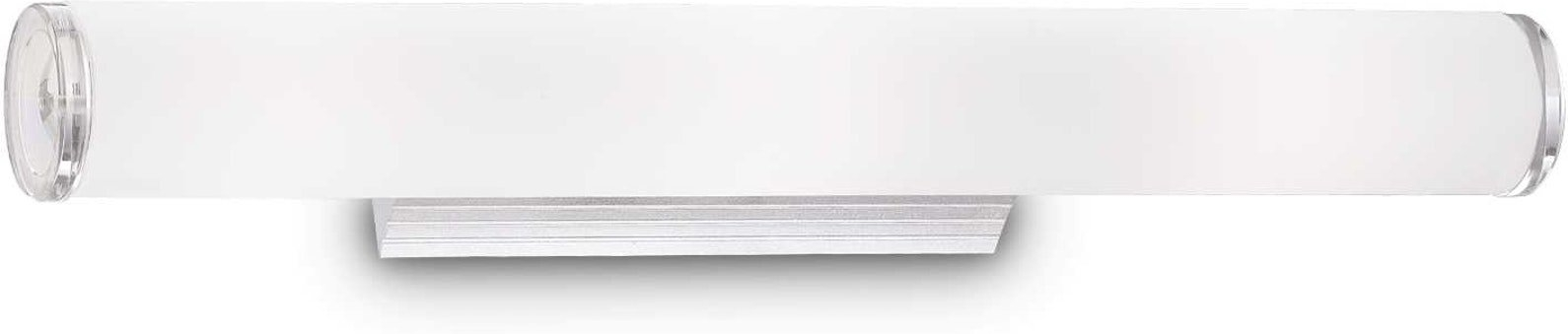 Væglampe Ideal Lux Camerino Hvid Aluminium Med Syreætset Glasdiffuser 52 Cm Indendørs