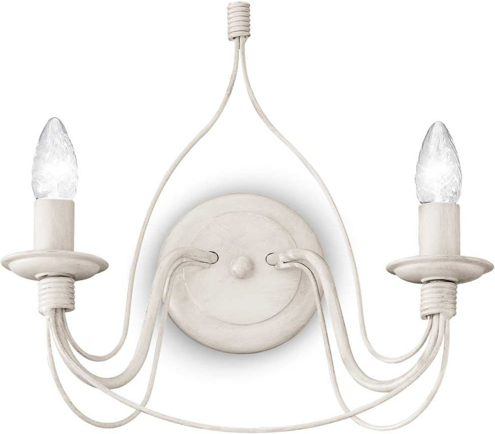 Væglampe Ideal Lux Corte Hvid Håndlavet Metal Ip20 H37xb20 5xl36 Cm