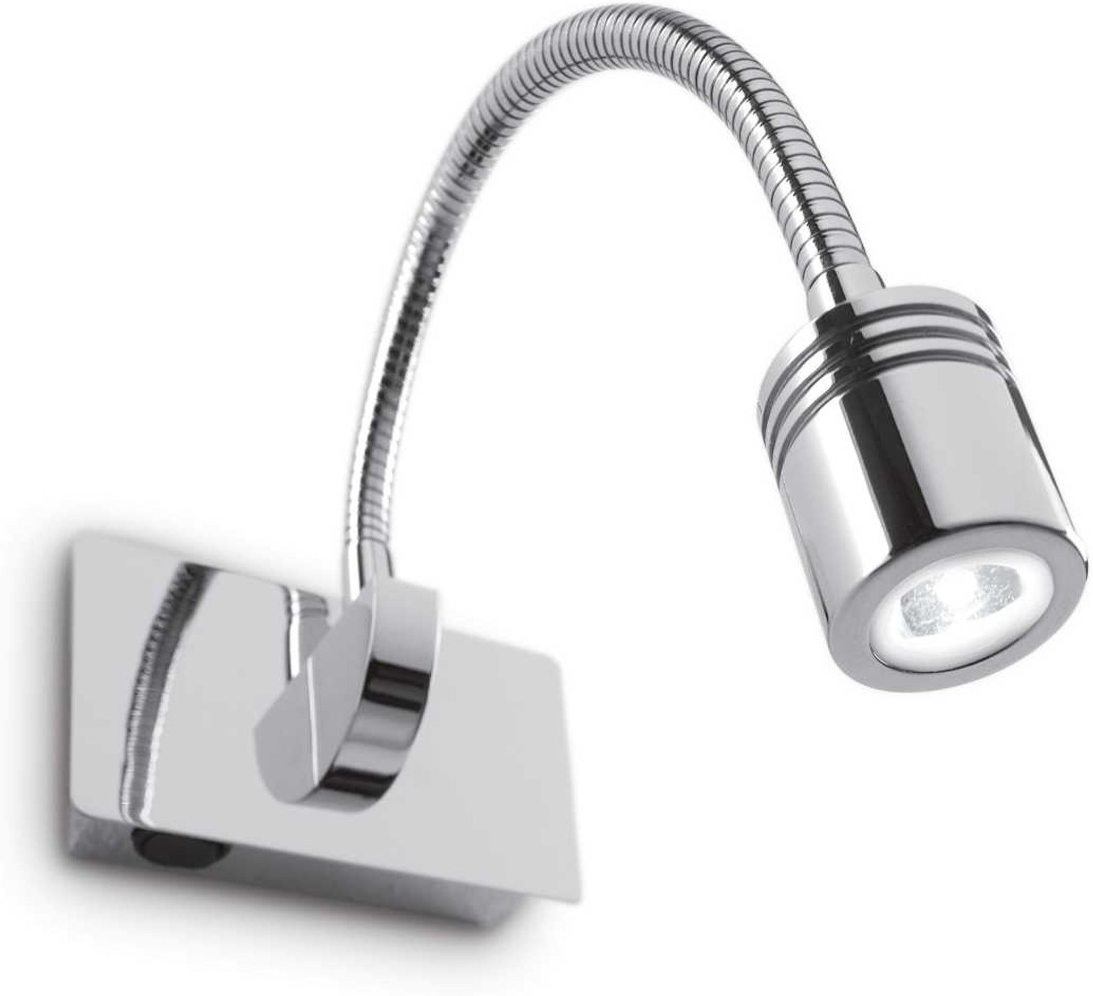 Væglampe Ideal Lux Dynamo   Krom Med Fleksibel Arm Led-læselampe 200 Lm 4000