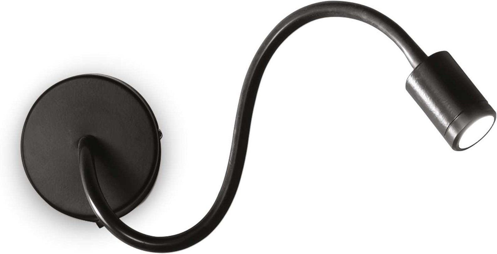 Elegant væglampe med fleksibel arm - Sort design tilbud