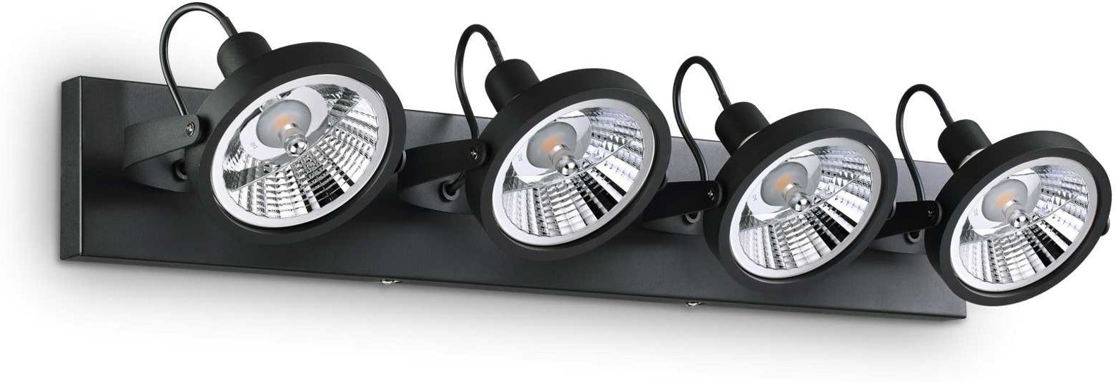 Elegant væglampe i sort metal fra Ideal Lux Glim