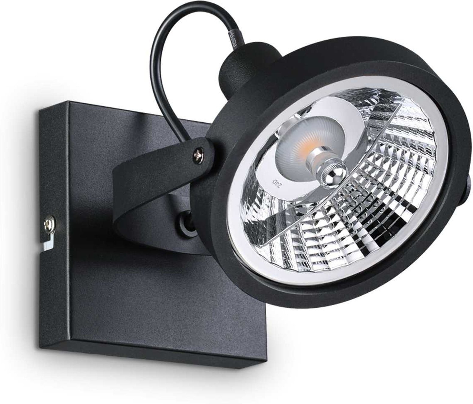 Væglampe Ideal Lux Glim – Sort Metal med GU10-pære