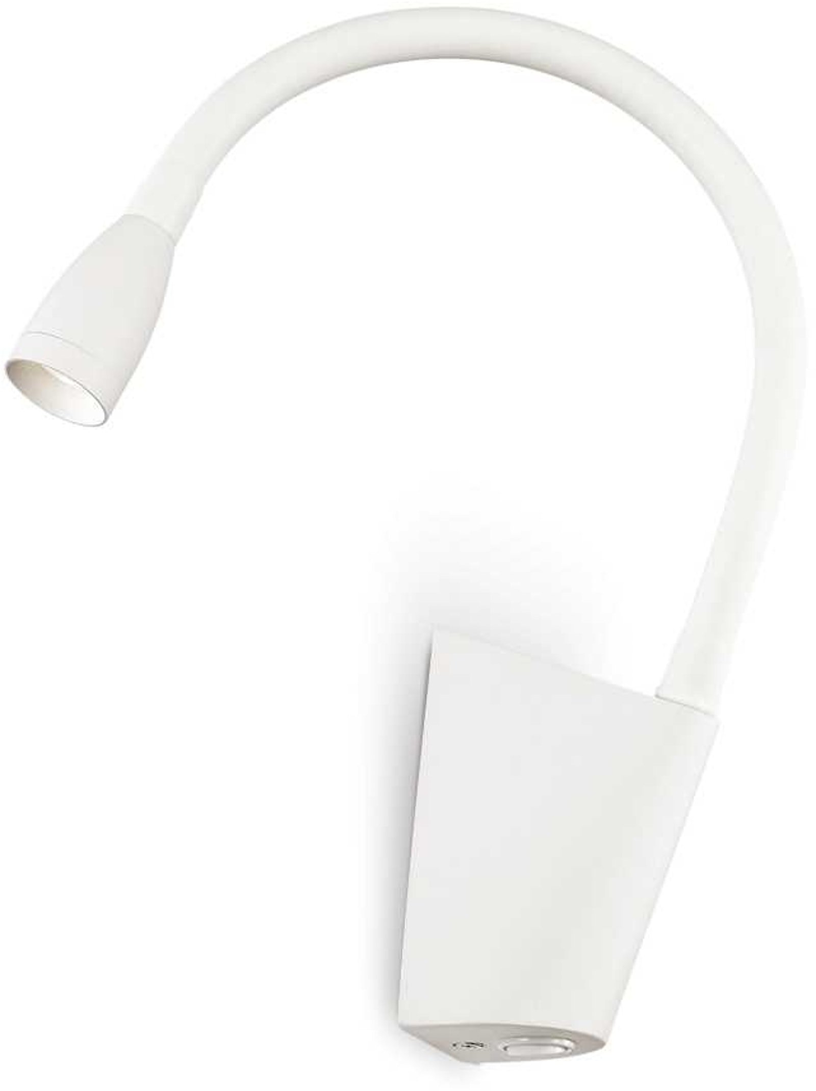Væglampe Ideal Lux Goose Led 3w 200lm 3000k Hvid Kompakt Med Indbygget Kontakt