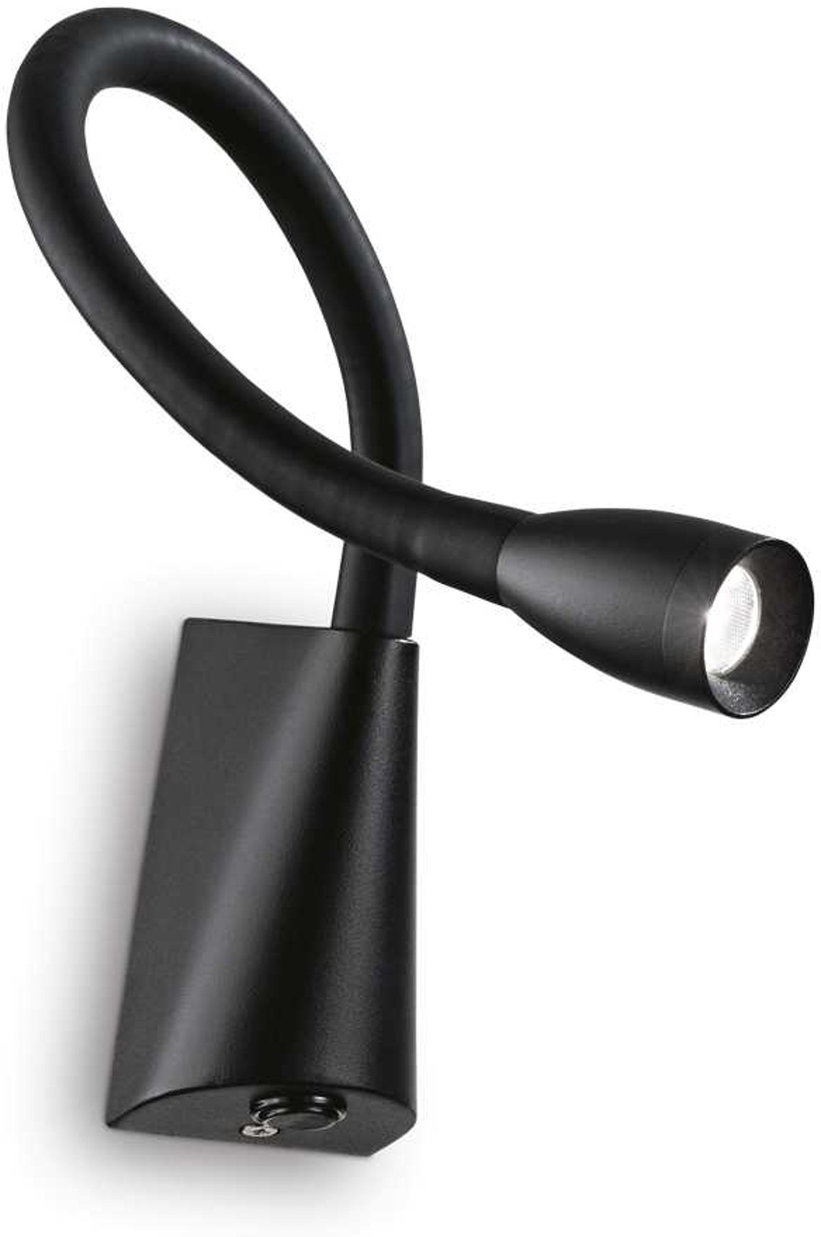 Væglampe Ideal Lux Goose Med Fleksibel Arm Integreret 3w Led 200 Lm Sort