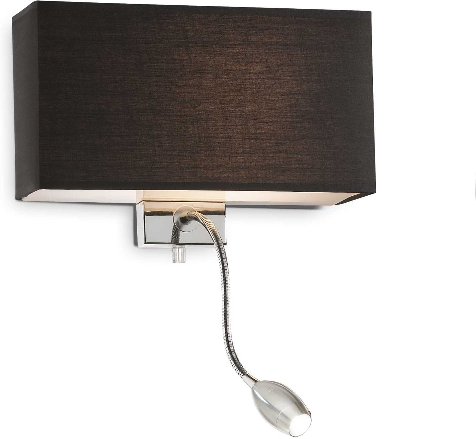 Elegant Væglampe i Sort Krom med LED - Perfekt til Hjemmet