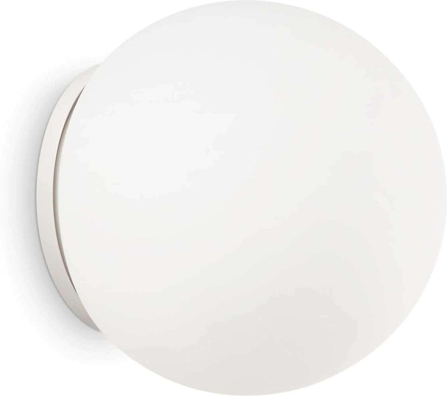 Stilfuld væglampe Ideal Lux Mapa Bianco i hvidt glas