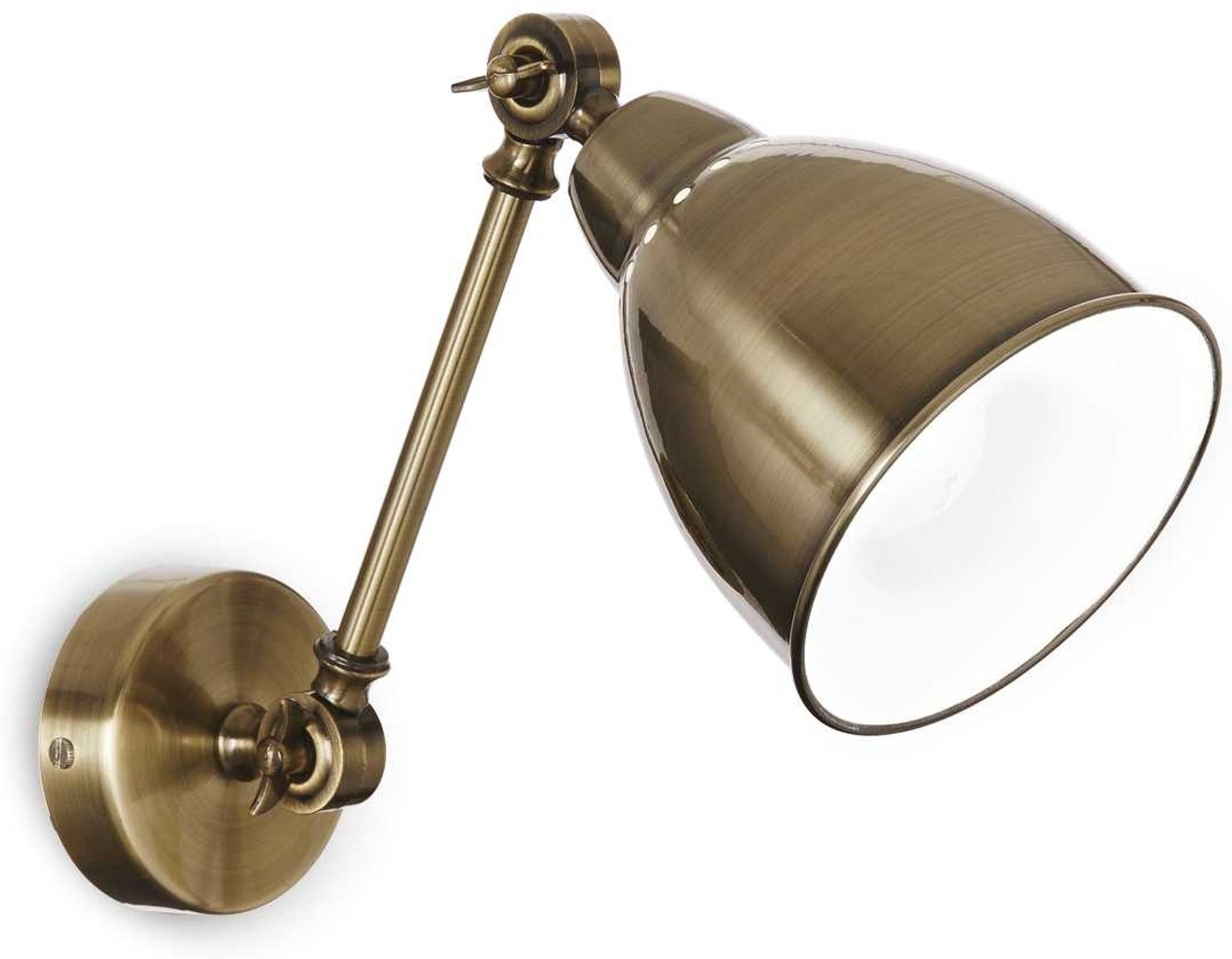 Væglampe Ideal Lux Newton   Brændt Metal Til Indendørs Belysning H23ã B14ã L44 Cm E27