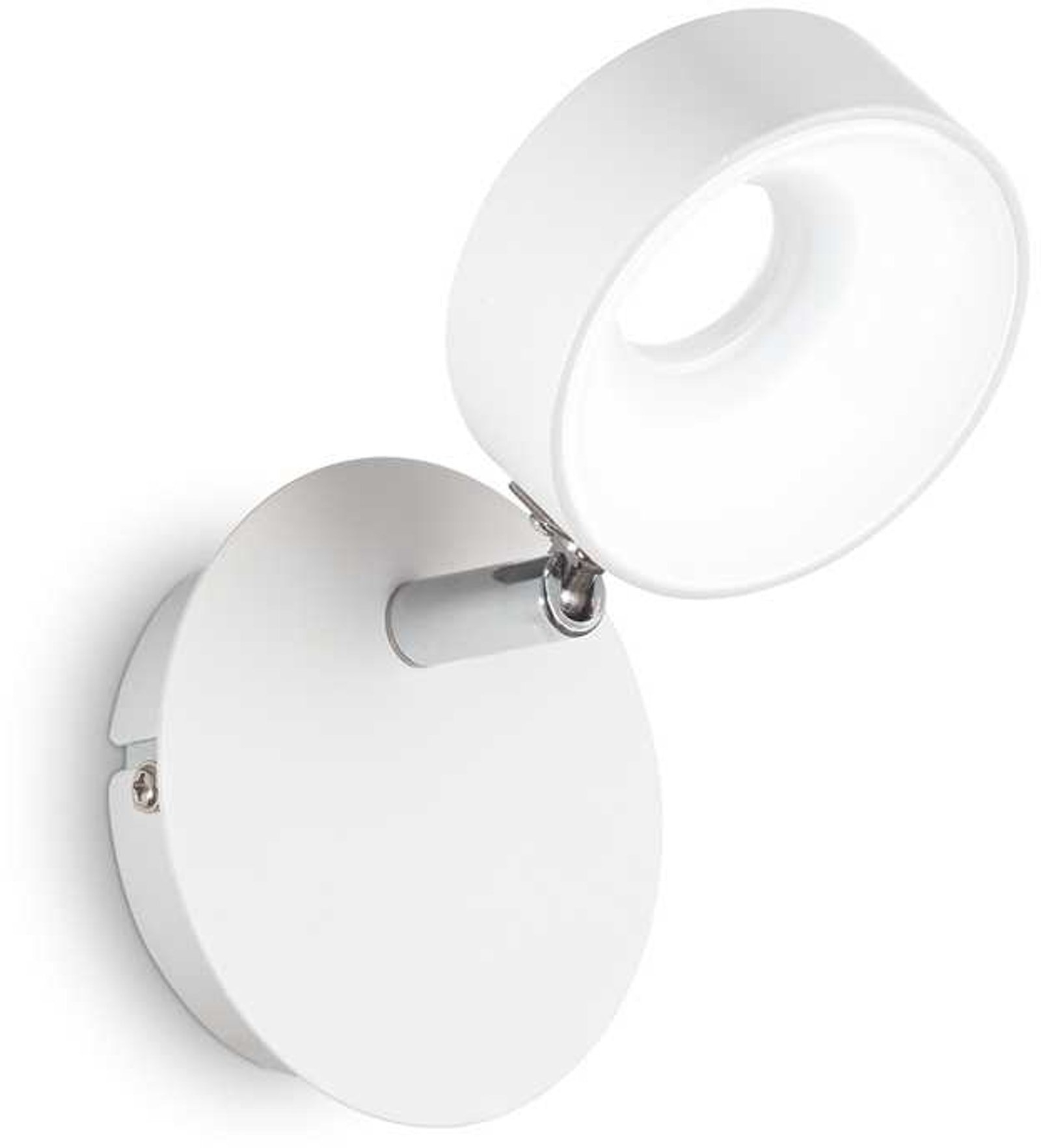 Elegant væglampe Ideal Lux Oby i mat hvid – 3000K lys